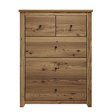 Wooden Chest Of 5 Drawers - Havana
