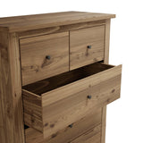 Wooden Chest Of 5 Drawers - Havana