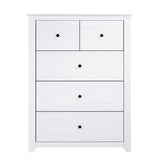 Wooden Chest Of 5 Drawers - Havana