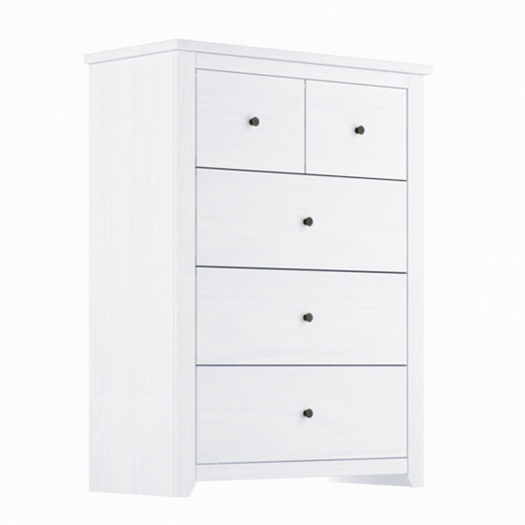 Wooden Chest Of 5 Drawers - Havana