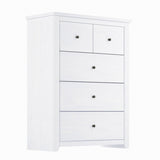 Wooden Chest Of 5 Drawers - Havana