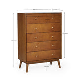 Wooden Chest Of 5 Drawers - Lowry