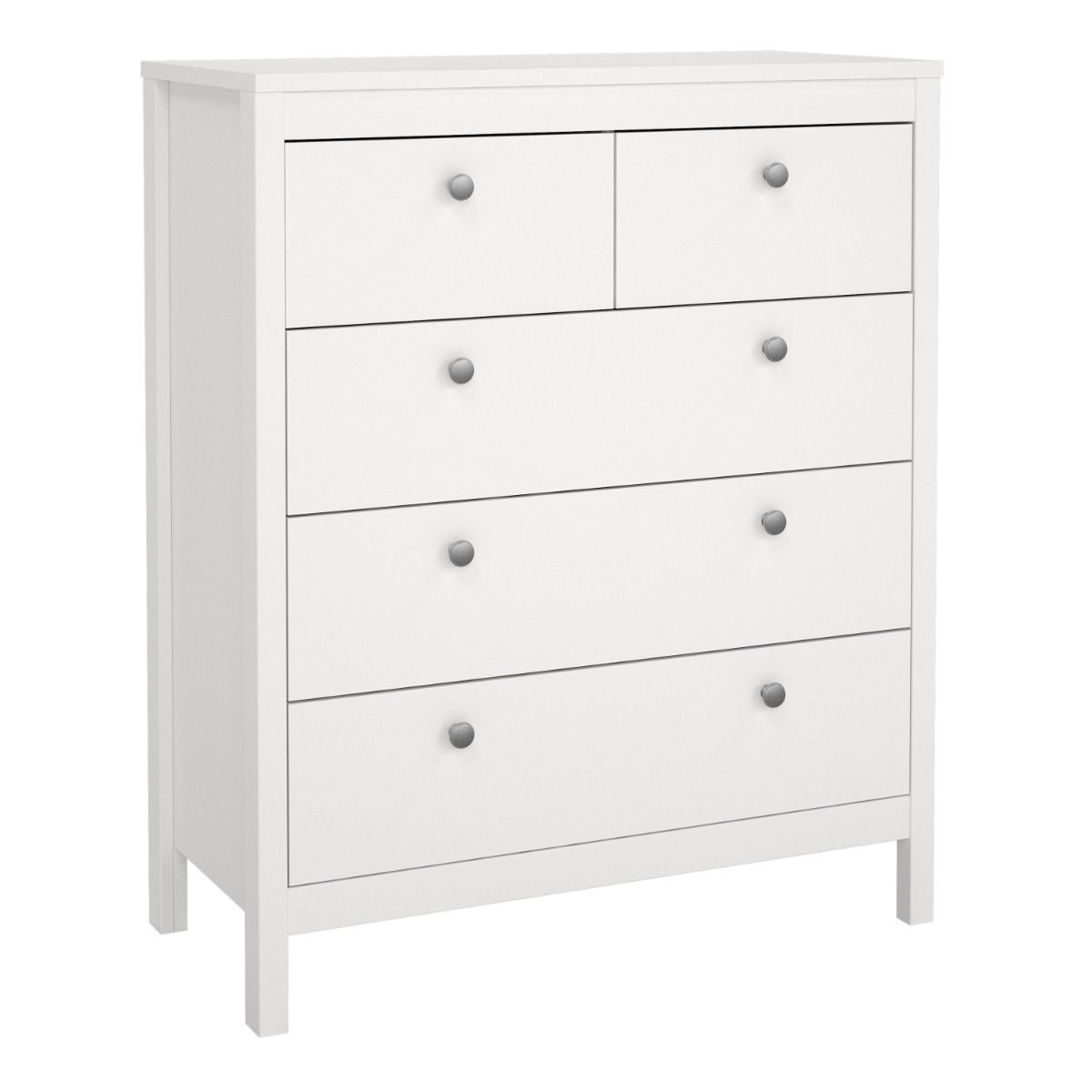 Wooden Chest Of 5 Drawers - Madrid