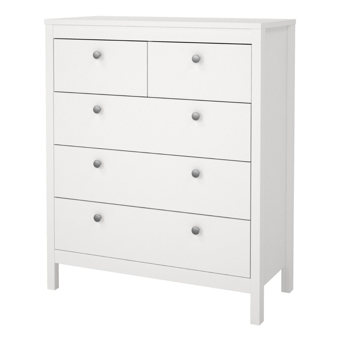Wooden Chest Of 5 Drawers - Madrid