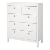 Wooden Chest Of 5 Drawers - Madrid