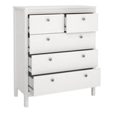 Wooden Chest Of 5 Drawers - Madrid