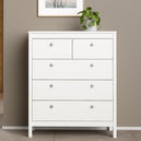 Wooden Chest Of 5 Drawers - Madrid
