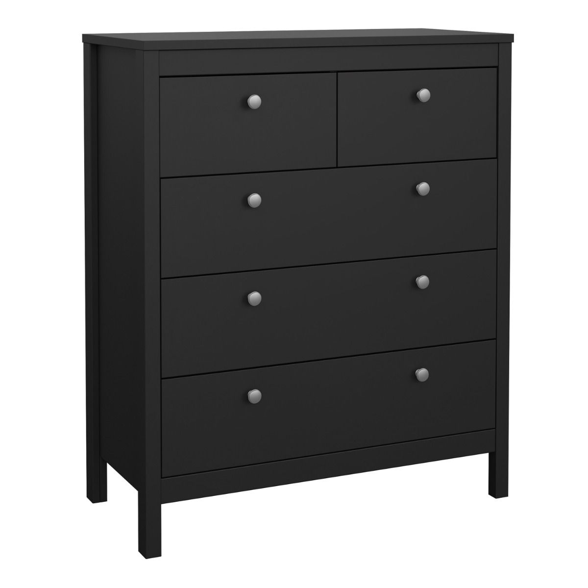 Wooden Chest Of 5 Drawers - Madrid