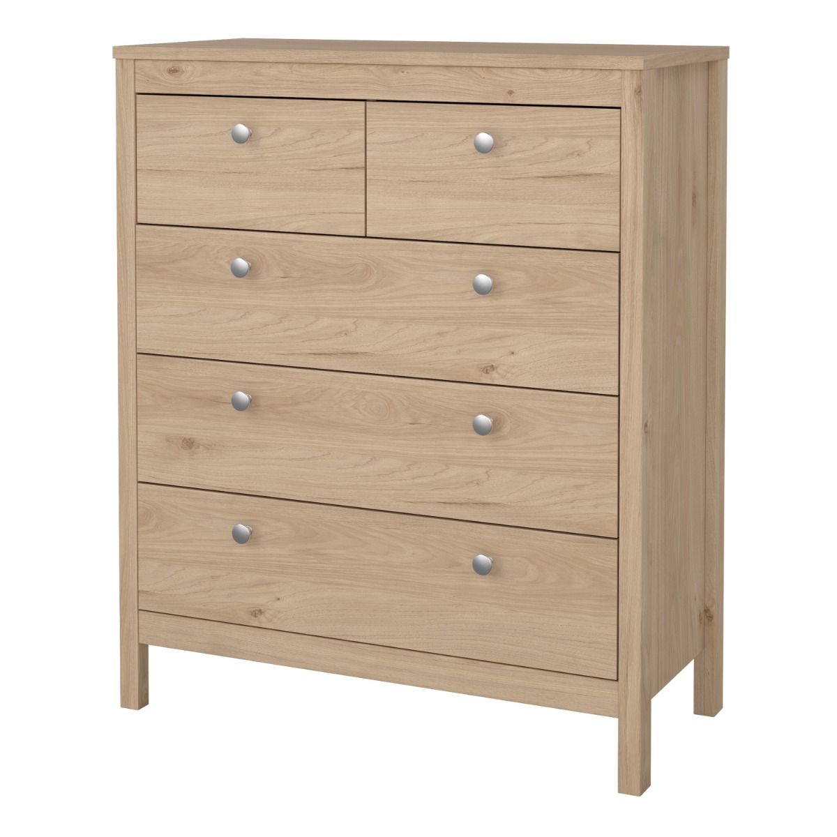 Wooden Chest Of 5 Drawers - Madrid