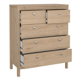 Wooden Chest Of 5 Drawers - Madrid