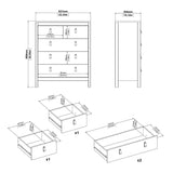 Wooden Chest Of 5 Drawers - Madrid