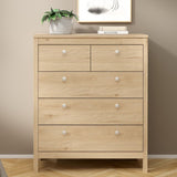 Wooden Chest Of 5 Drawers - Madrid