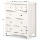 Wooden Chest Of 5 Drawers - Maine