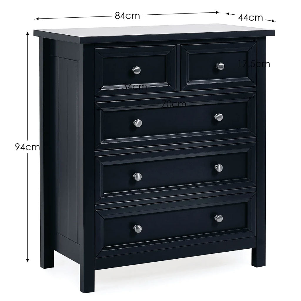 Wooden Chest Of 5 Drawers - Maine