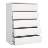 Wooden Chest Of 5 Drawers - Naia