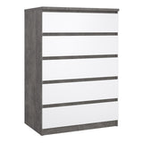 Wooden Chest Of 5 Drawers - Naia