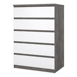 Wooden Chest Of 5 Drawers - Naia