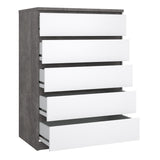 Wooden Chest Of 5 Drawers - Naia