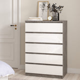 Wooden Chest Of 5 Drawers - Naia