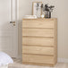 Wooden Chest Of 5 Drawers - Naia