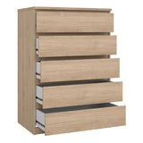 Wooden Chest Of 5 Drawers - Naia