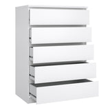Wooden Chest Of 5 Drawers - Naia