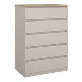 Wooden Chest Of 5 Drawers - Naia