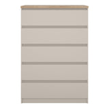Wooden Chest Of 5 Drawers - Naia