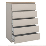 Wooden Chest Of 5 Drawers - Naia