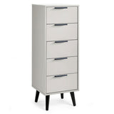 Wooden Chest Of 5 Drawers Narrow - Alba