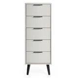 Wooden Chest Of 5 Drawers Narrow - Alba