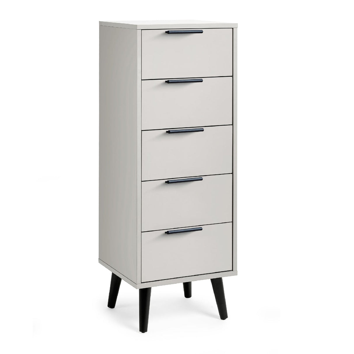 Wooden Chest Of 5 Drawers Narrow - Alba