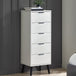 Wooden Chest Of 5 Drawers Narrow - Alba