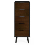 Wooden Chest Of 5 Drawers Narrow - Alba