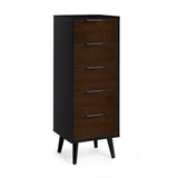 Wooden Chest Of 5 Drawers Narrow - Alba