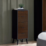 Wooden Chest Of 5 Drawers Narrow - Alba