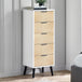 Wooden Chest Of 5 Drawers Narrow - Alba