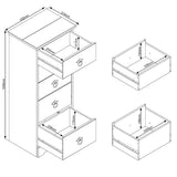Wooden Chest Of 5 Drawers Narrow - Corona Compact