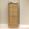 Wooden Chest Of 5 Drawers Narrow - Cotswold