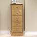 Wooden Chest Of 5 Drawers Narrow - Cotswold
