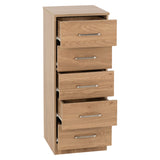 Wooden Chest Of 5 Drawers Narrow - Dakota