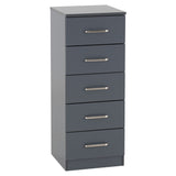 Wooden Chest Of 5 Drawers Narrow - Dakota
