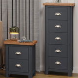 Wooden Chest Of 5 Drawers Narrow - Dunkeld