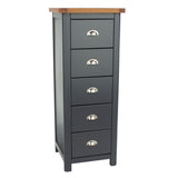 Wooden Chest Of 5 Drawers Narrow - Dunkeld