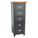 Wooden Chest Of 5 Drawers Narrow - Dunkeld