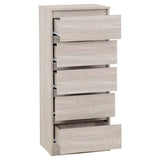 Wooden Chest Of 5 Drawers Narrow - Malvern