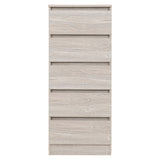 Wooden Chest Of 5 Drawers Narrow - Malvern