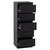Wooden Chest Of 5 Drawers Narrow - Malvern