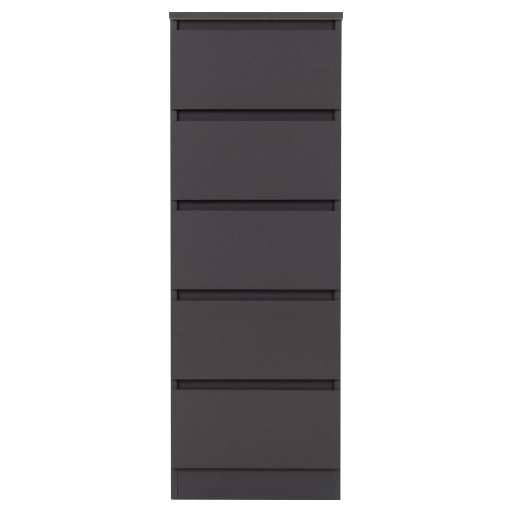 Wooden Chest Of 5 Drawers Narrow - Malvern