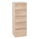 Wooden Chest Of 5 Drawers Narrow - Malvern